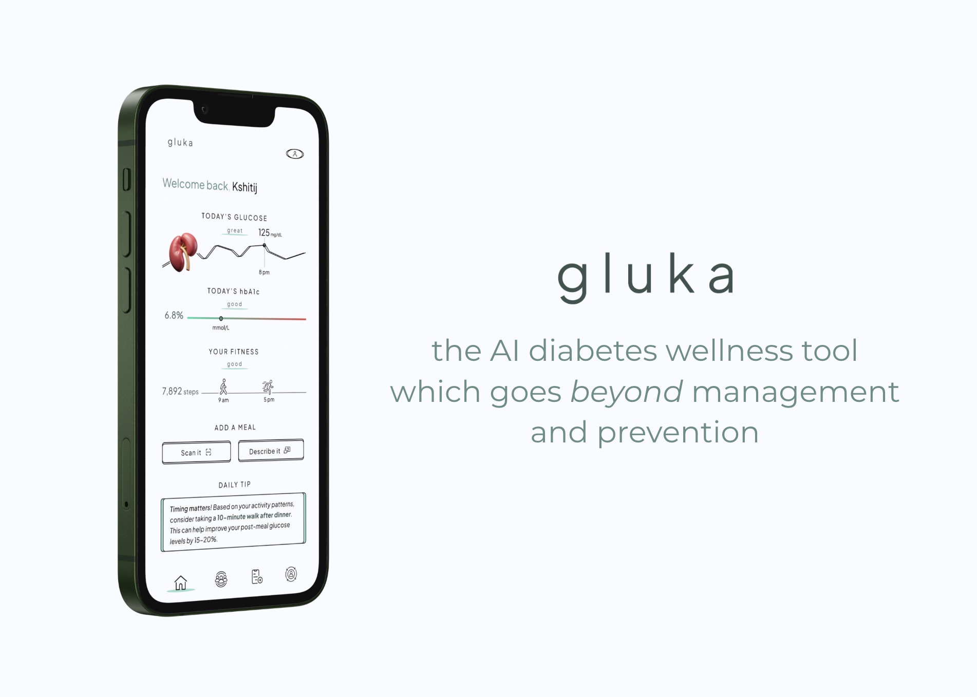 Gluka diabetes management app